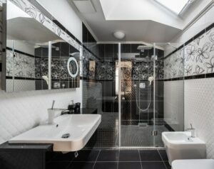 Houston frameless showers in modern bathroom