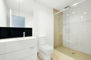 Houston shower glass door in modern bathroom